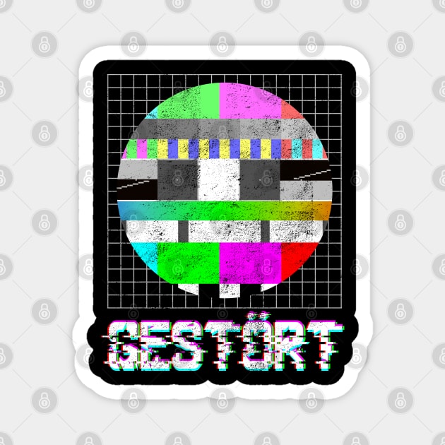 Disturbed Test pattern TV Retro Television Magnet by The Agile Store