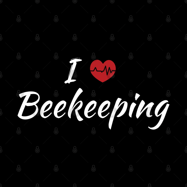 I Love Beekeeping Red Heartbeat by SAM DLS