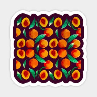 Colorful pattern of watercolor peaches Magnet