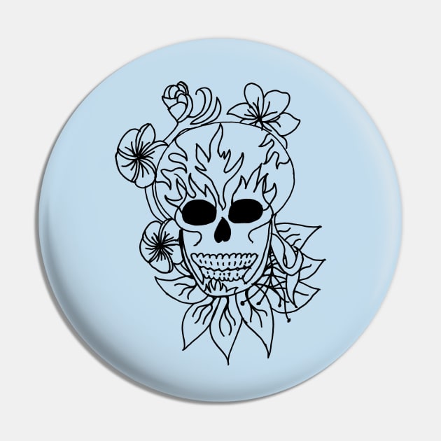 Sugar Skull - Plain Pin by Unravel_Unwind