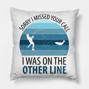 Fisherman angler fishing fishing Pillow