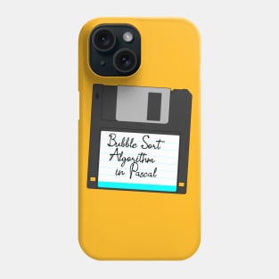 Floppy Disk Bubble Sort Algorithm In Pascal Phone Case