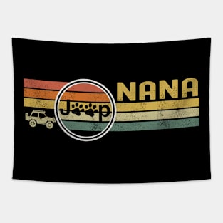 Vintage Jeep Nana Jeep Dog Paws Jeep Lover Retro Jeep Sunset Jeep Tapestry