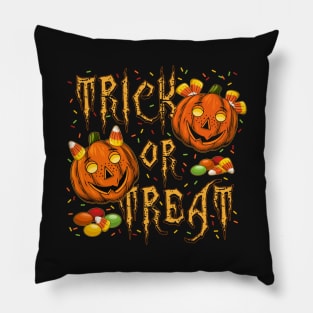 Halloween pumkin heads like happy kids! Pillow