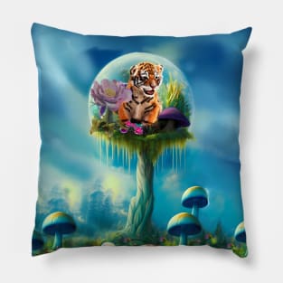 Simply adorable the little  tiger Babies Pillow