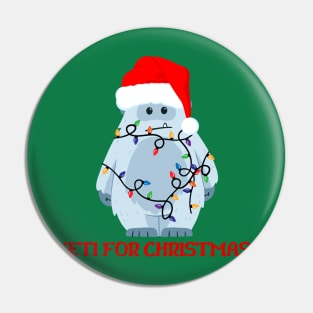 Yeti for Christmas Pin