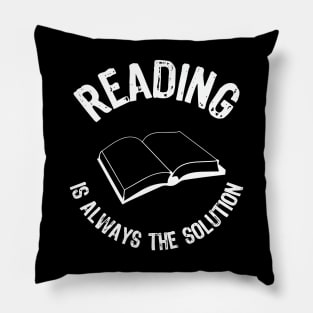 Cool Book Reading is Solution Gift Pillow