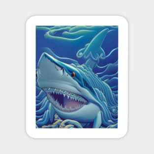 Deep Blue Sea Monster Magnet