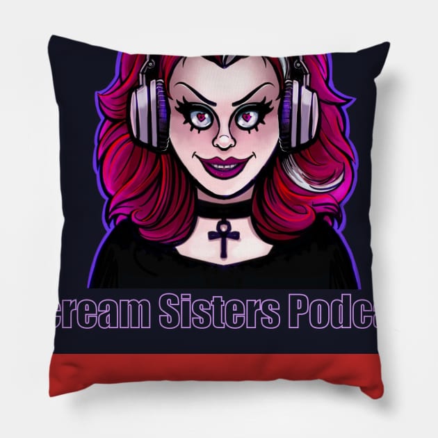 Scream Sisters Podcast Pillow by Scream Sisters