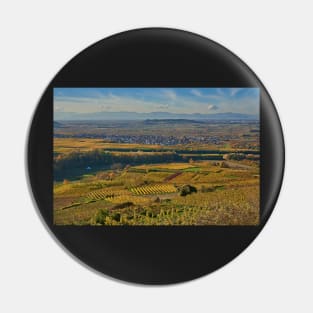 View across the Kaiserstuhl in Autumn towards Alsace Pin