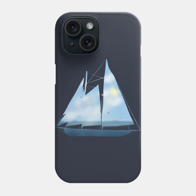 Boat-Skies & Sea (1 of 5) Phone Case by Danispolez_illustrations