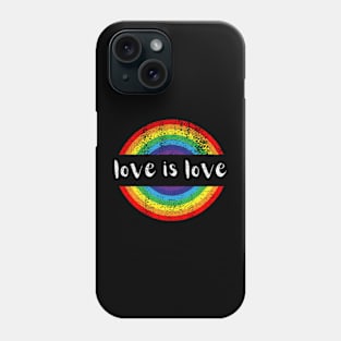 Gay Pride Vintage Rainbow LGBT Love Is Love Phone Case