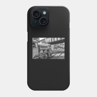 Vintage steam locomotive, Sheringham rail station, Norfolk Phone Case