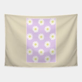 lavender purple pastel daisy flower floral pattern Tapestry