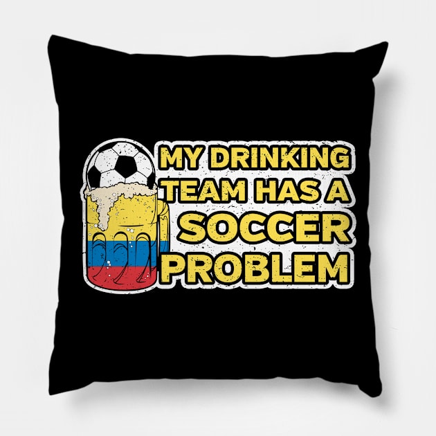 Colombia Soccer Drinking Team Pillow by megasportsfan