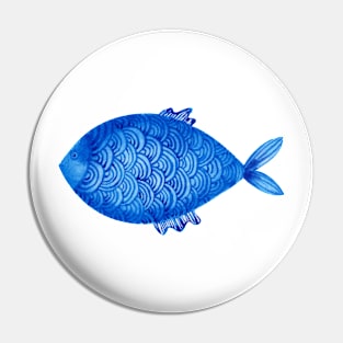 Blue fish Pin