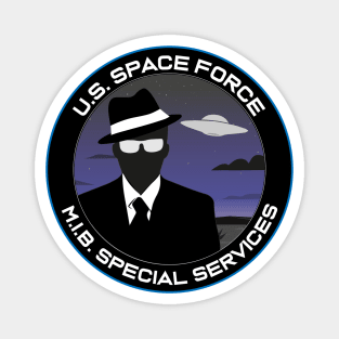 Space Force - Men in Black Special Services Emblem Magnet