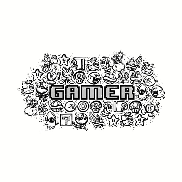 Gamer Doodle by kg07_shirts