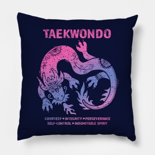 Taekwondo 5 Tenets Dragon Martial Arts for Women & Girls Pillow