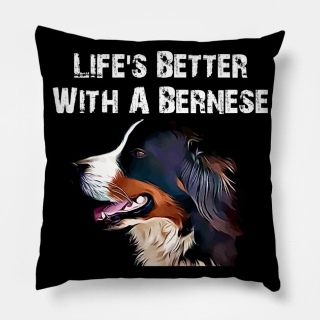 Life's better with a Bernese Pillow by Bernesemountaindogstuff