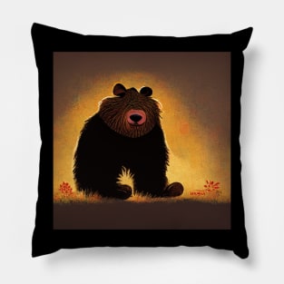 Cute little furry bear just sitting around. Pillow