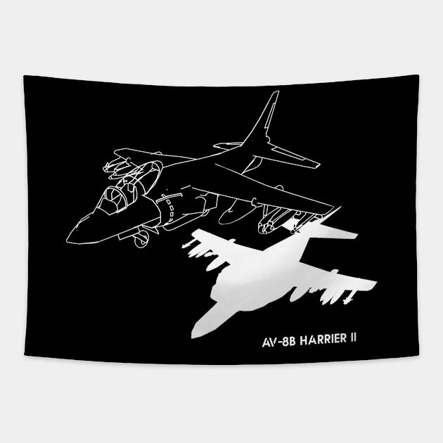 AV-8B Harrier II Tapestry by Arassa Army