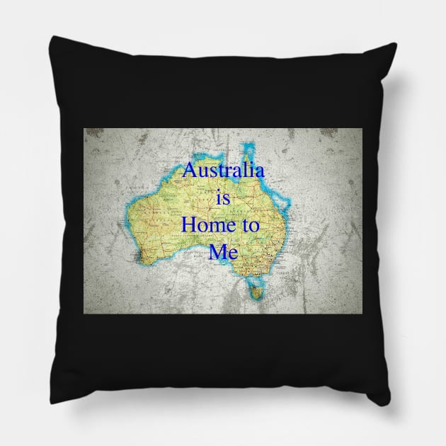 Australia is Home to Me Map Pillow by Custom Autos