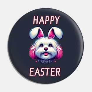 Maltipoo Easter Bunny Pin