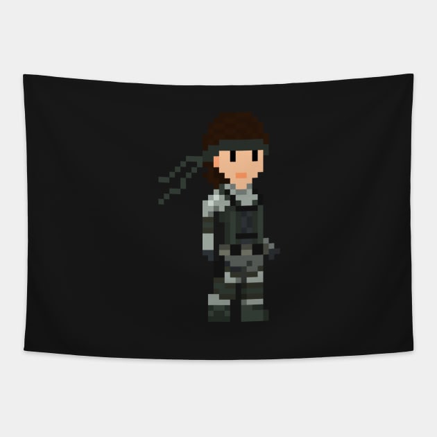 Pixel Solid Snake - Metal Gear Solid Tapestry by namdecent