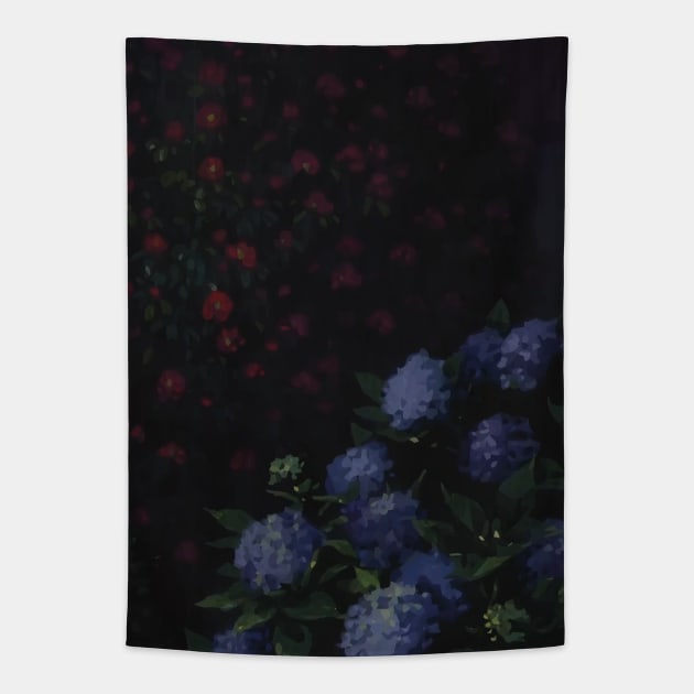 Night Flowers Tapestry by MigiDesu