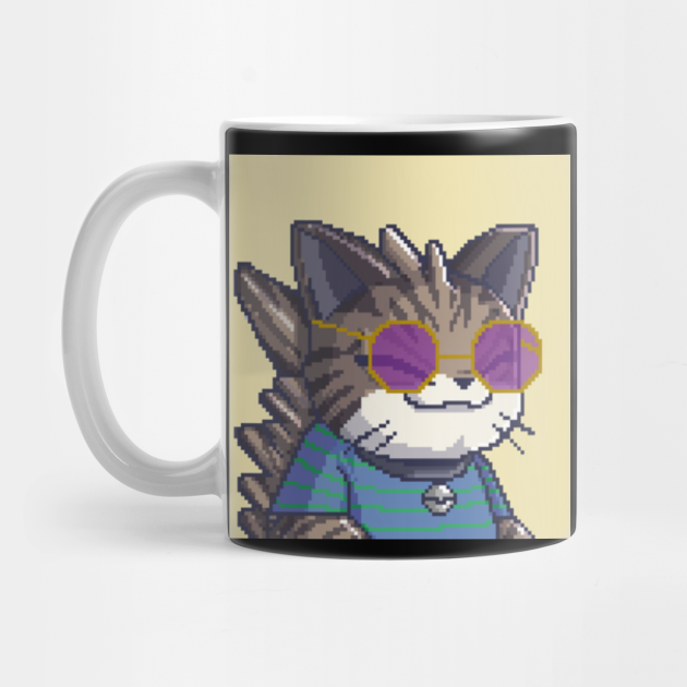 CatZilla // Pixel Art - Pixel Art - Mug