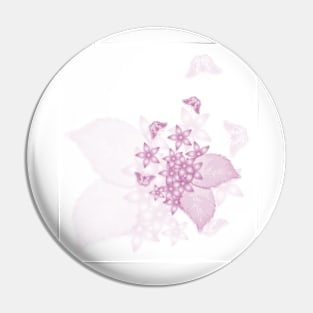 delicate pink butterflies and flowers Pin