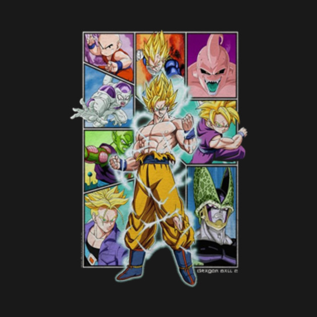 Ripple Junction Dragon Ball Z Character Frame Collage T Shirt 1492086 1