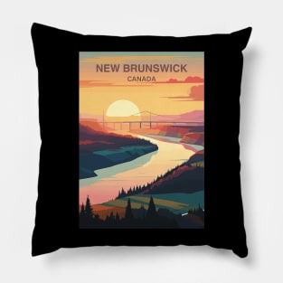 New Brunswick Canada Travel Print Wall Art, Home Décor, Gift Art Pillow