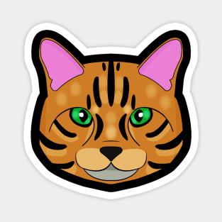 Bengal cat face Magnet