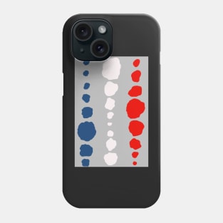 Modern abstract organic polka dots in red, white and blue -independence day Phone Case