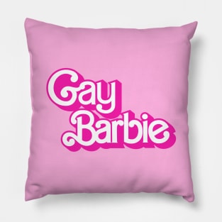 Gay Barbie Logo Barbie The Movie Style Pillow