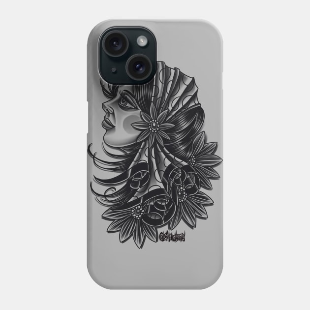 @341tattoos logo on front  Gypsy Girl Phone Case by 341tattoos