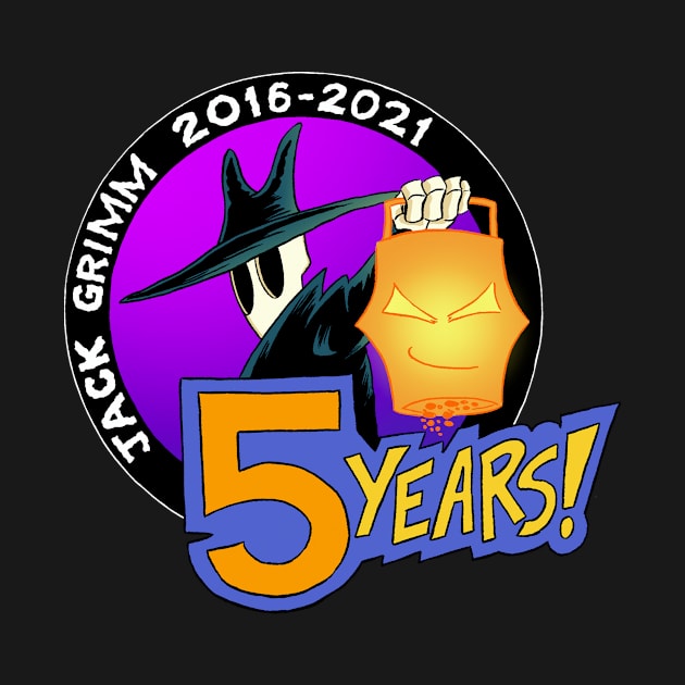 JACK GRIMM 5th Anniversary Logo T-Shirt by Gary Boyarski