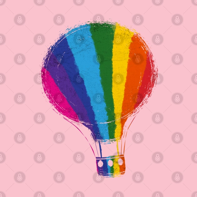 Lgbt pride flag freedom air-balloon love is love by PawkyBear
