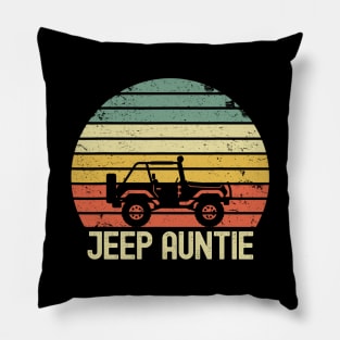 Jeep Auntie Vintage Jeep Pillow