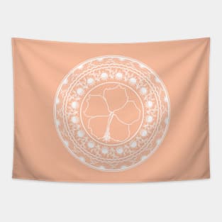 White Hibiscus Tapestry