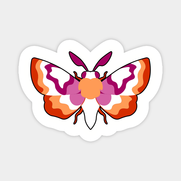 Lesbian Pride Moth Magnet by geminope