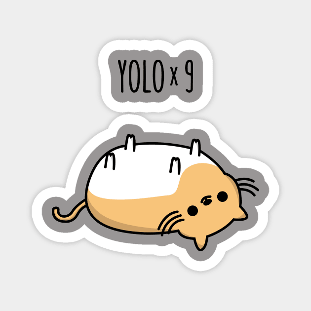 YOLO x 9 Magnet by Bomdesignz