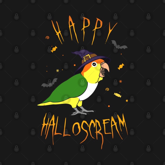 Happy Halloscream White Bellied Caique by FandomizedRose