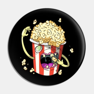 Scary Cute Monster Popcorn Zombie Pin