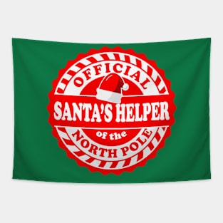 Official Santa's Helper of the North Pole logo design Tapestry