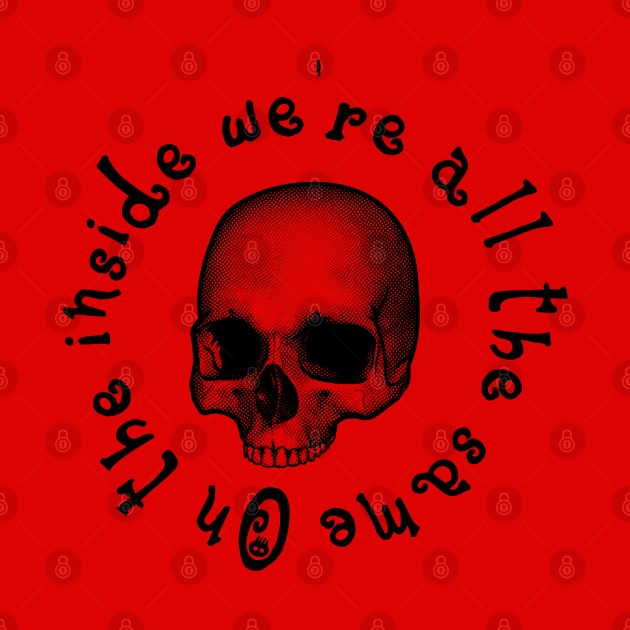 On the inside we are all the same - Black Skull by SalxSal