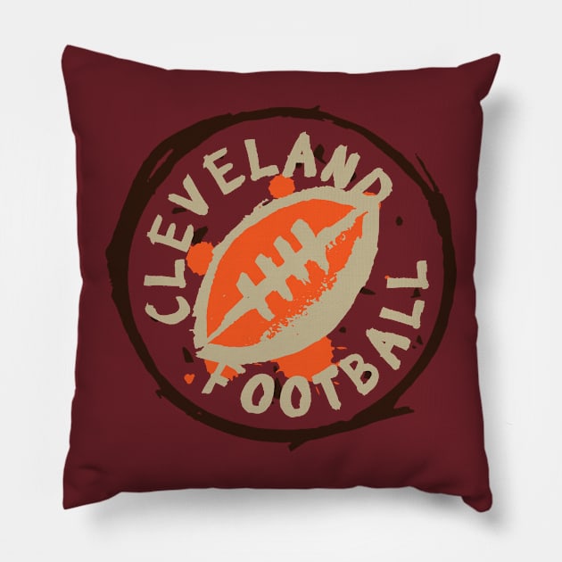 Cleveland Football 02 Pillow by Very Simple Graph