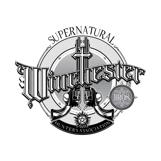 Winchesters Bros. Supernatural Hunters Association by damienmayfield.com